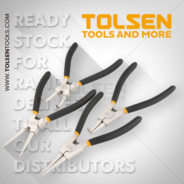 Circlip Plier Set, 7 inch, 4 piece