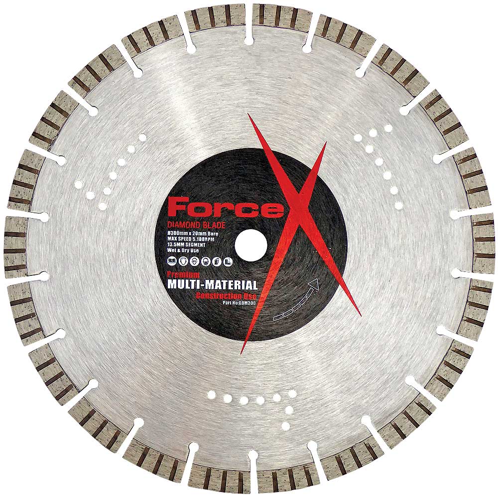 Force X 300mm x 20mm Multi-Material Diamond Blade