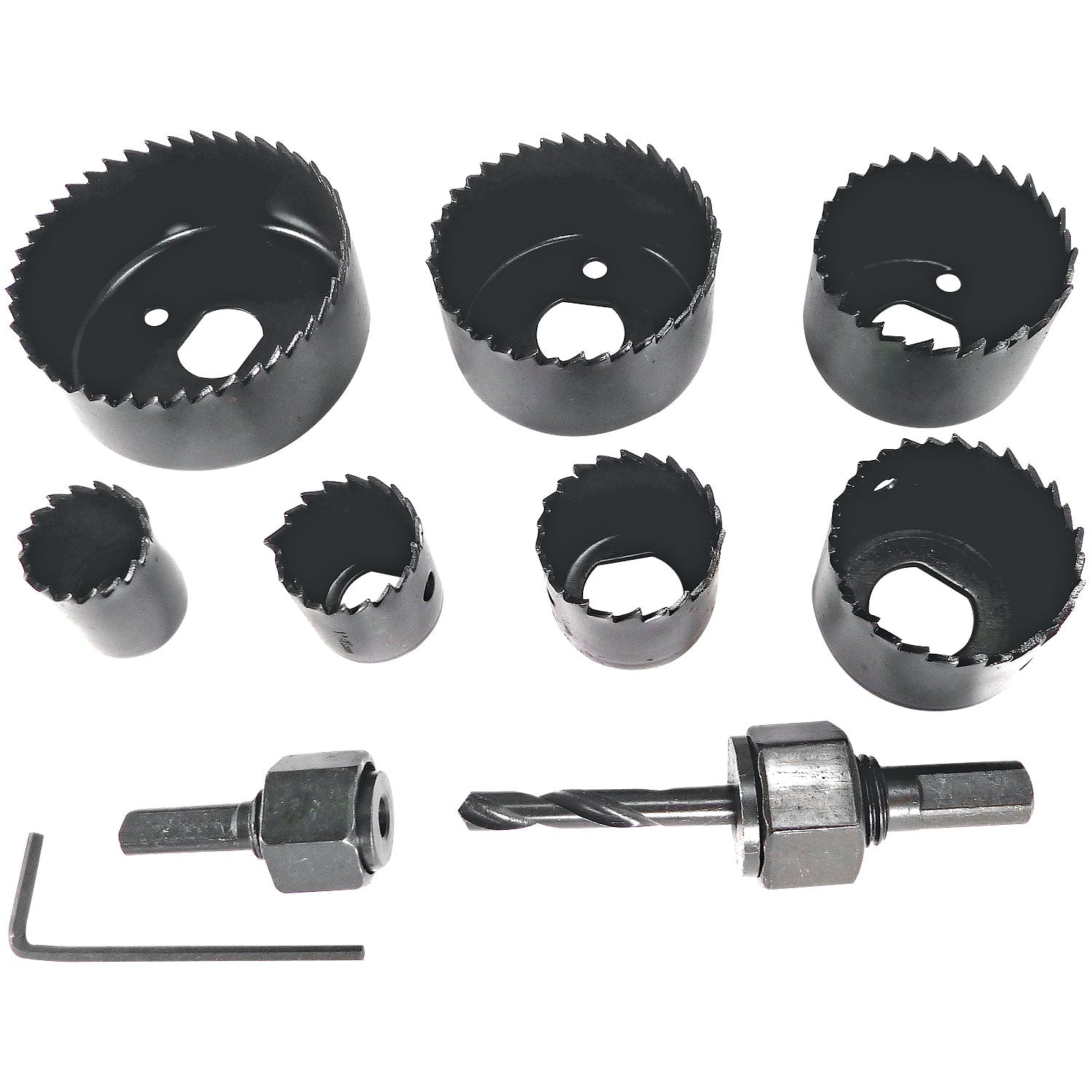 10 Piece Carbon Steel Holesaw Set