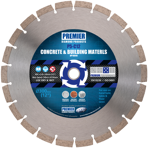 DIAMOND BLADE FOR CONCRETE AND BUILDING MATERIALS P5-C12