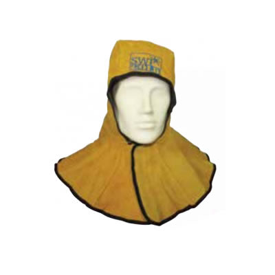 SWP GOLD LEATHER HOOD WITH VELCRO FASTENING