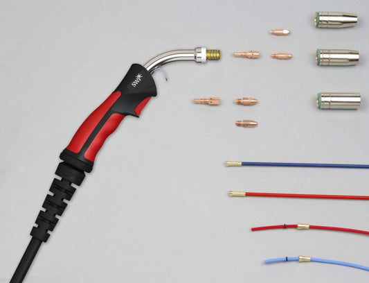 ECO25-5 Welding Torch 280 Amp  X 5mtr Bladeswitch C/W Euro Fitting